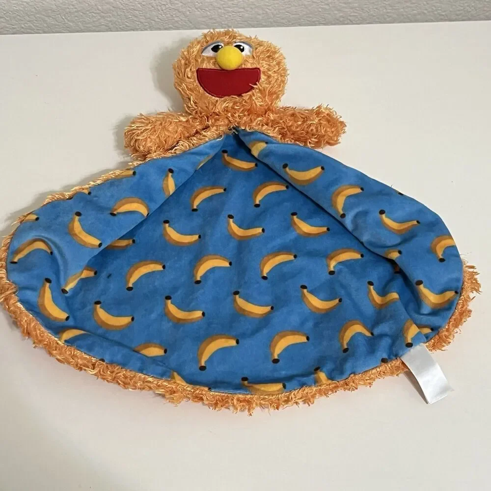 Ms. Rachel Herbie Huggable Lovey Security Blanket Lovie Orange Banana Lining
